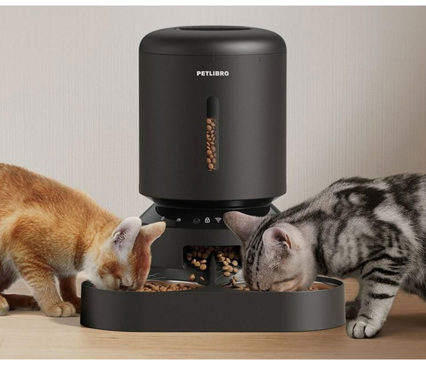 Petlibro DOZOWNIK KARMY GRANARY Z PODWÓJNĄ MISKĄ, WIFI, 5L(CZARNY) - 1515032 - zdjęcie 3